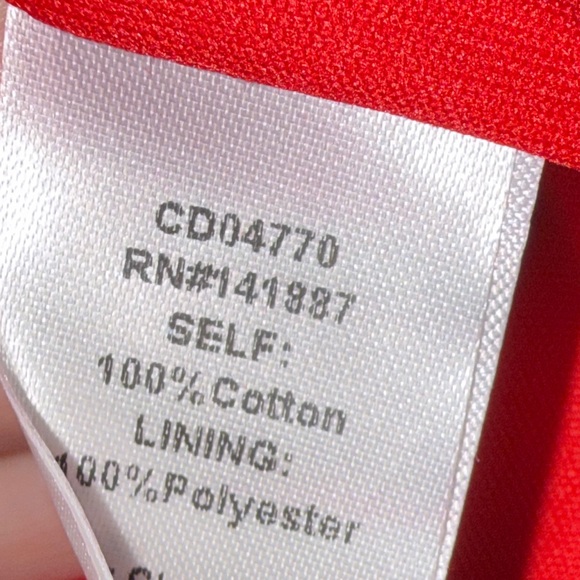 TCEC Women’s Pleated Shirt Dress, Red - Picture 5 of 5